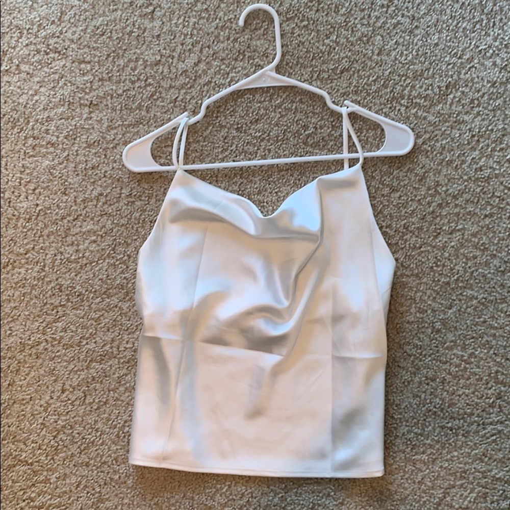 White silk bouse
